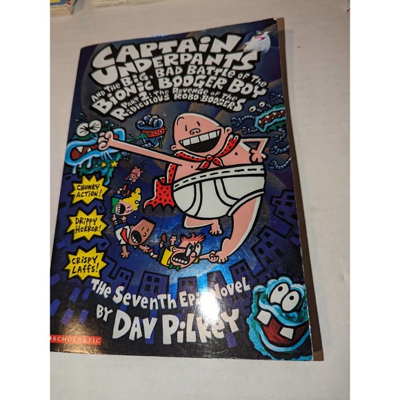 Lot 5 Captain Underpants PB Books Kids Chapter Books Dav Pilkey Nice - Picture 8 of 10